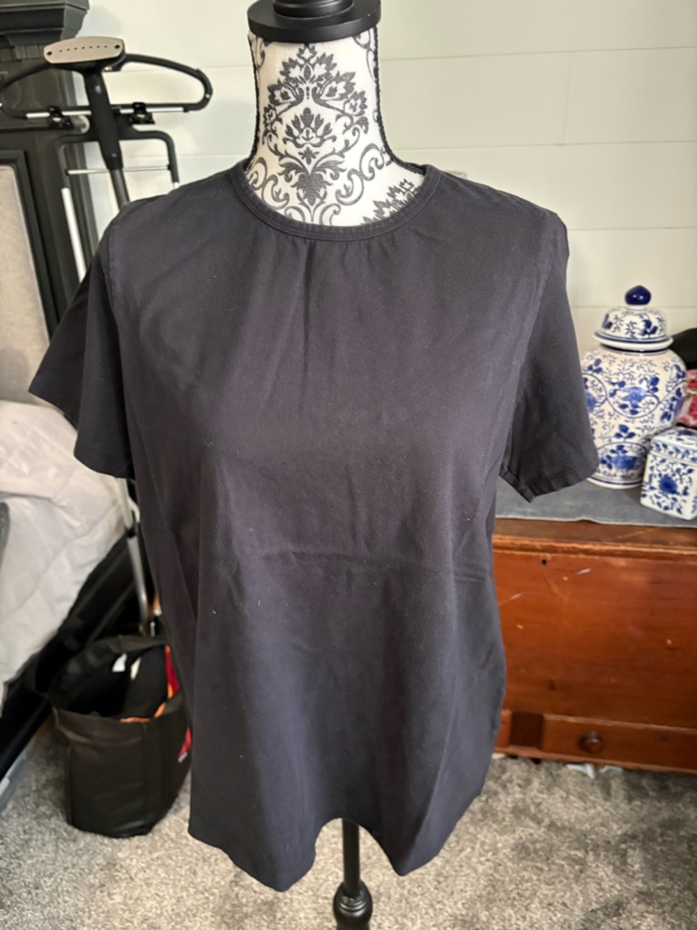 Classic Black Crewneck Short Sleeve Tee